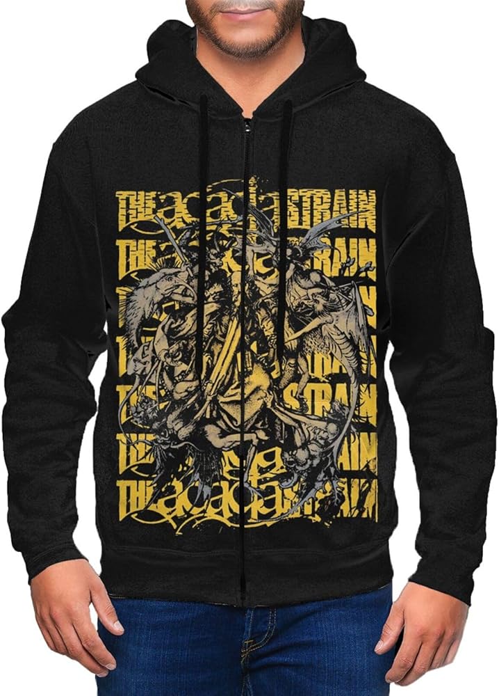 The Acacia Strain Men'S Hoodie Fashion Full Zip Hoody Winter Long Sleeve Zipper Sweatshirt