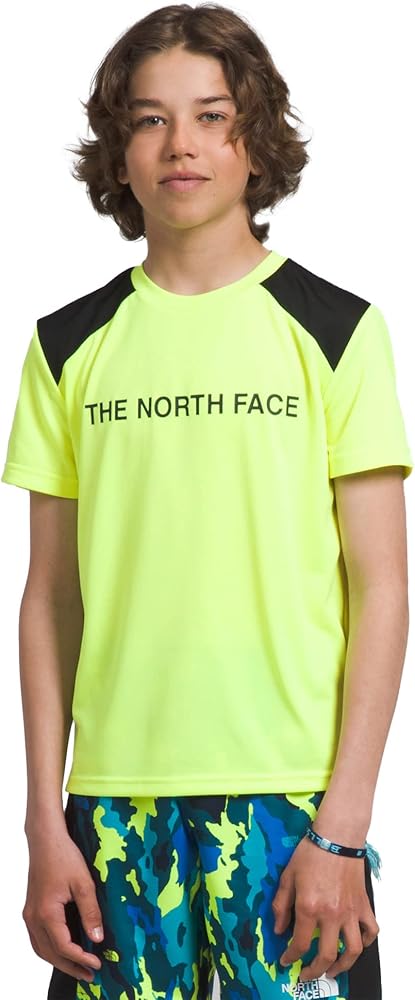 THE NORTH FACE Never Stop Kids Tshirt Led Yellow Sz M