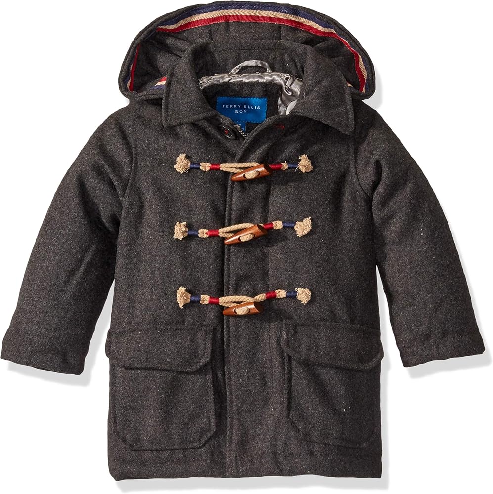 Perry Ellis Boys' Wool Duffle W/Americana Trims