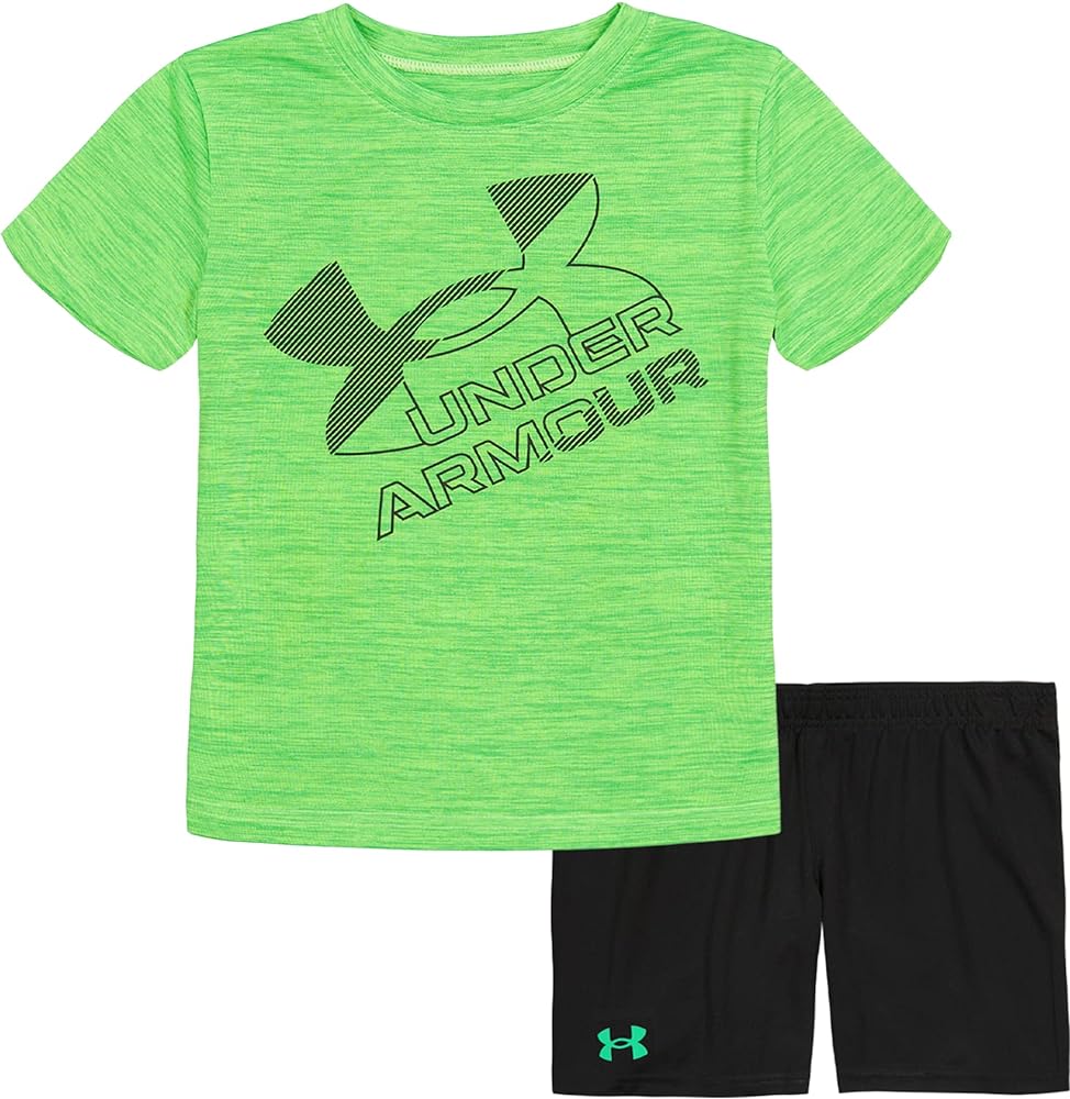 Under Armour boys Short Sleeve Tee and Short Set, Lightweight and Breathable