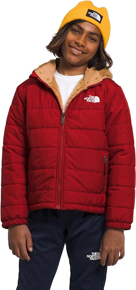 THE NORTH FACE Boys Reversible Mt Chimbo Full Zip Hooded Jacket, M, Cardinal Red