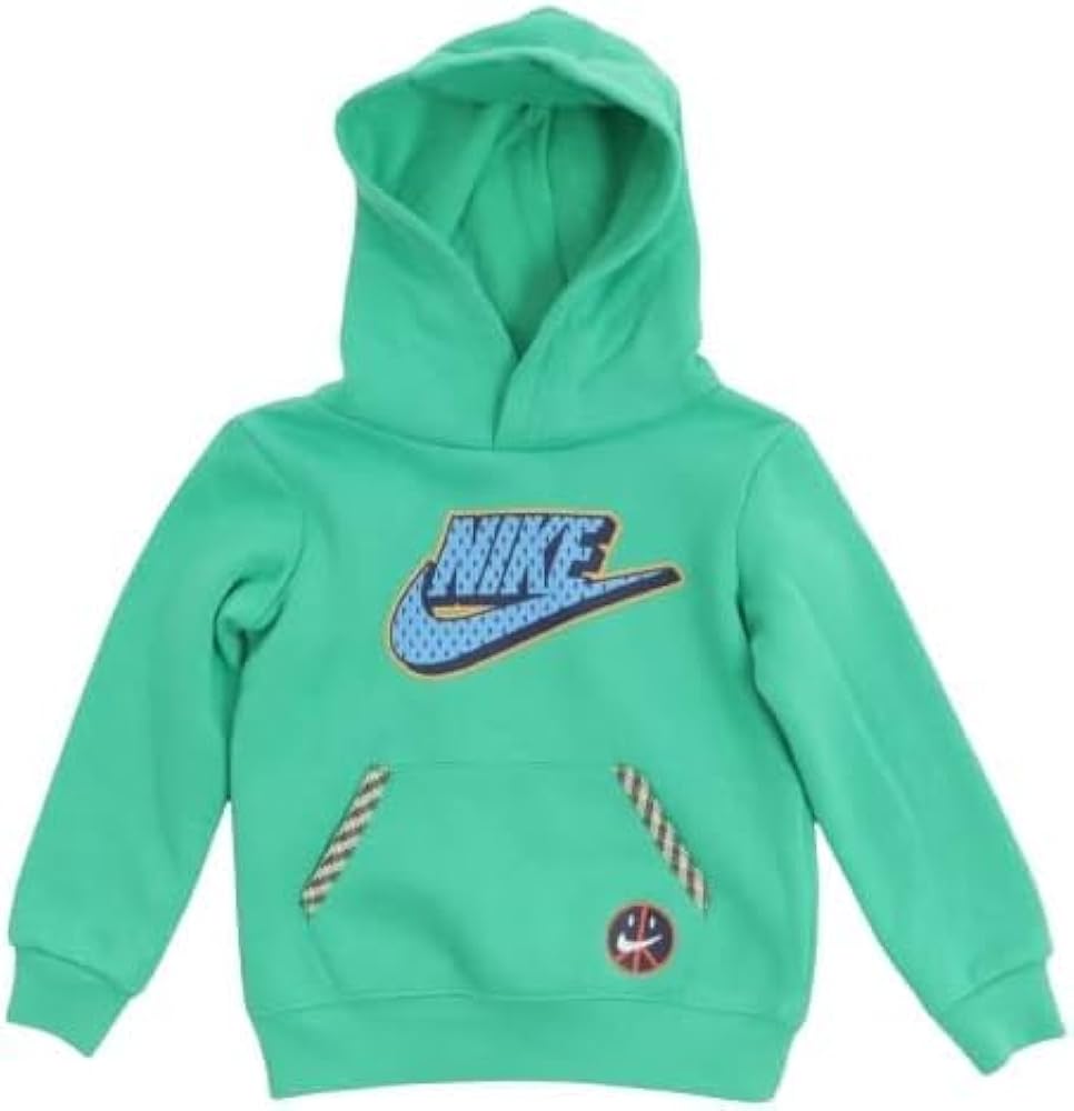 Nike Sportswear Little Boys' Great Outdoors Graphic Pullover Hoodie (as1, age, 3_years, Green/University Blue/Yellow Ochre)