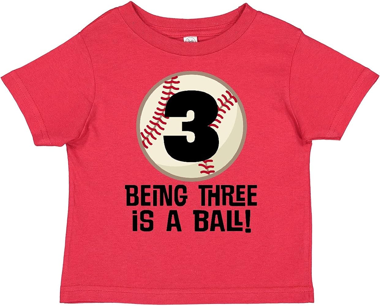 inktastic 3rd Birthday Baseball 3 Year Old Boy Toddler T-Shirt