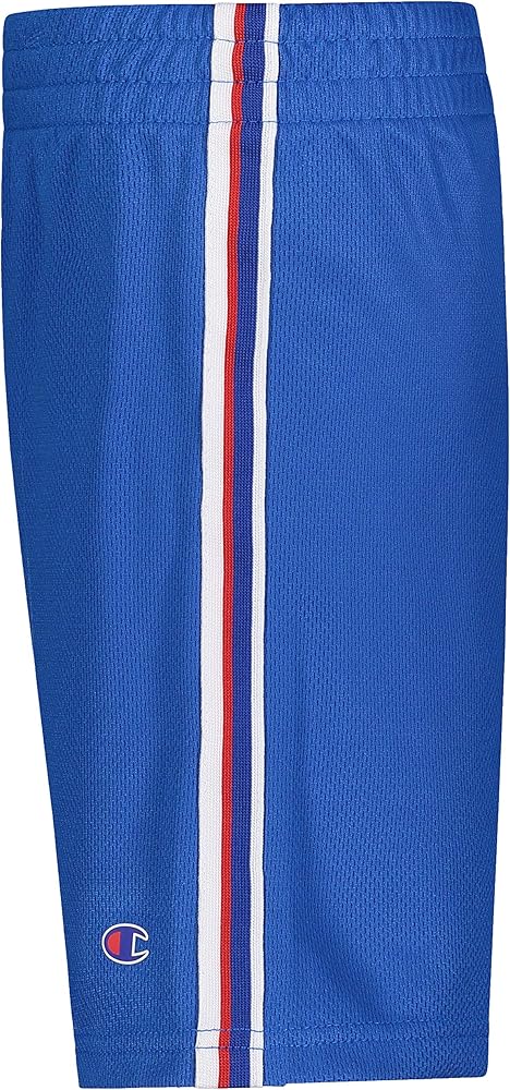 Champion Boys Heritage Script Mesh Short (Small, Bozetto Blue)