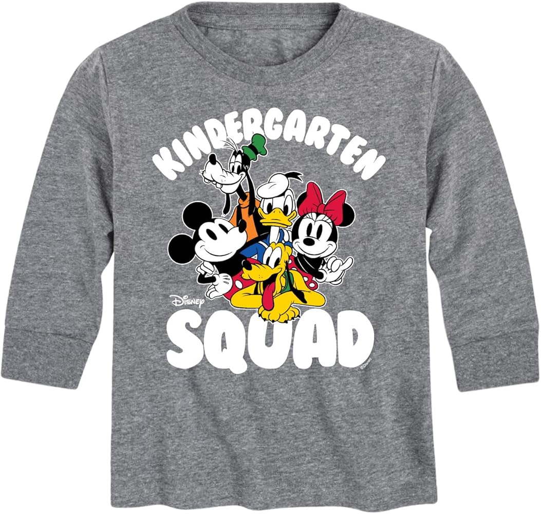 Disney Mickey & Friends - Kindergarten Squad - Youth Long Sleeve Graphic T-Shirt