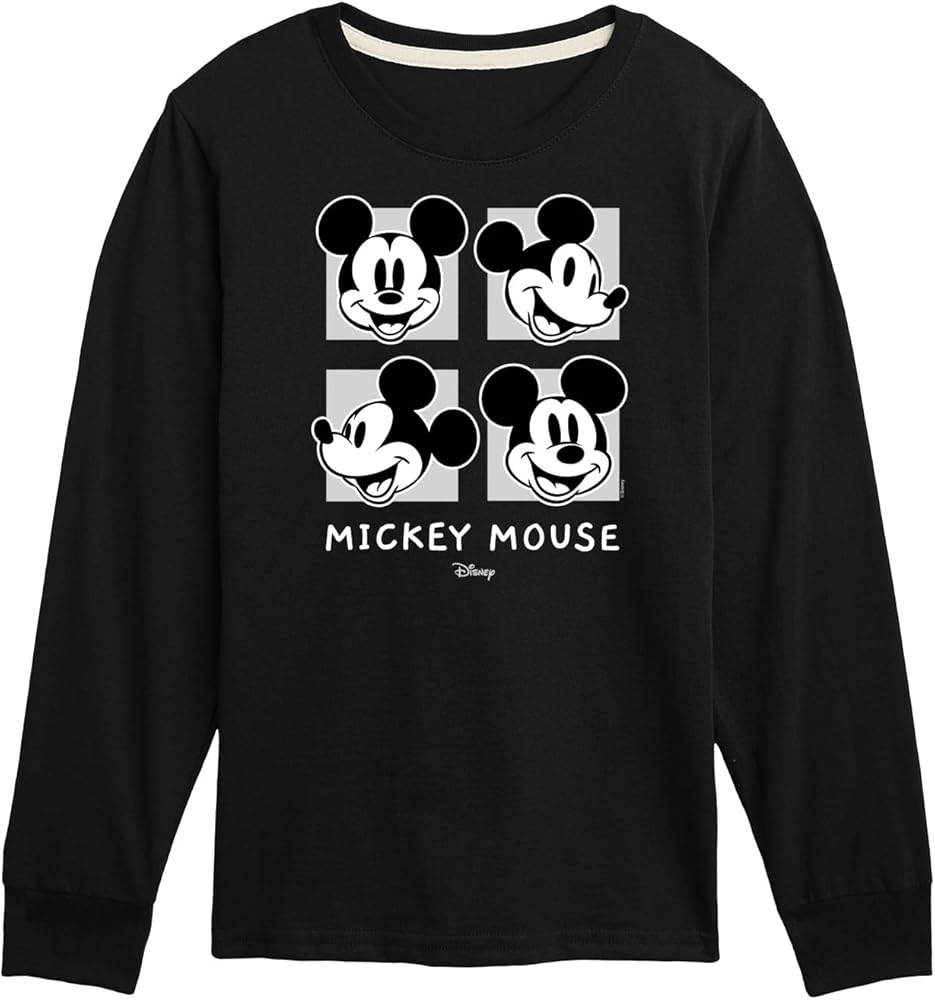 Disney Characters - Mickey & Friends - Mickey's Expressions - Toddler and Youth Long Sleeve Graphic T-Shirt