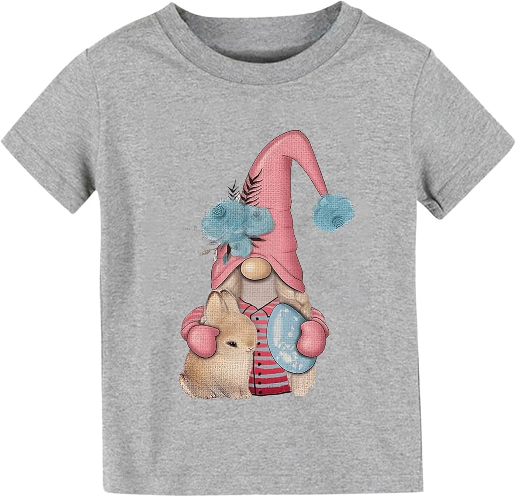 Easter Shirts for Girls Kids Toddler Kids Baby Girl's Rabbit Tee Outfits Baby Bunny Print Cute