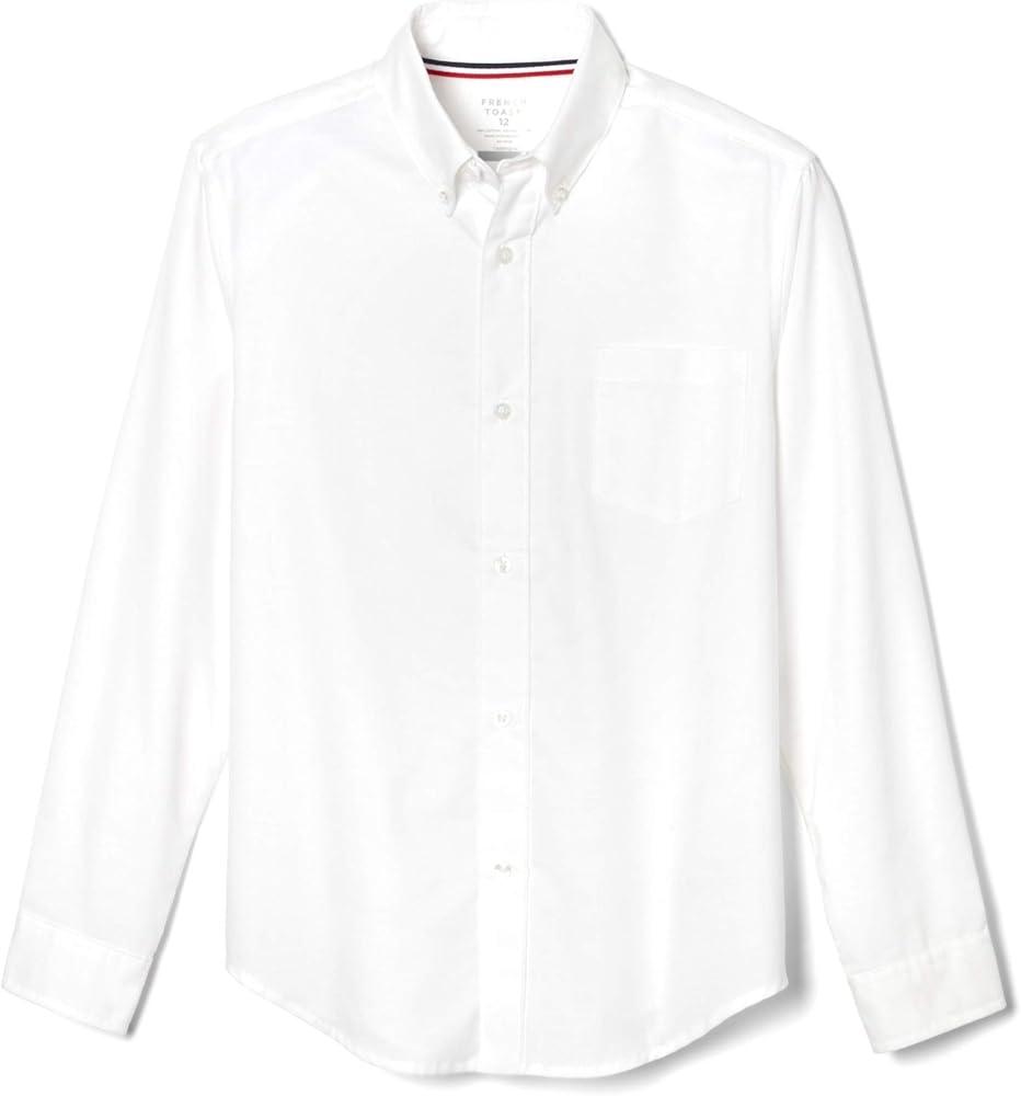 French Toast Boys' Young Mens Long Sleeve Oxford Shirt