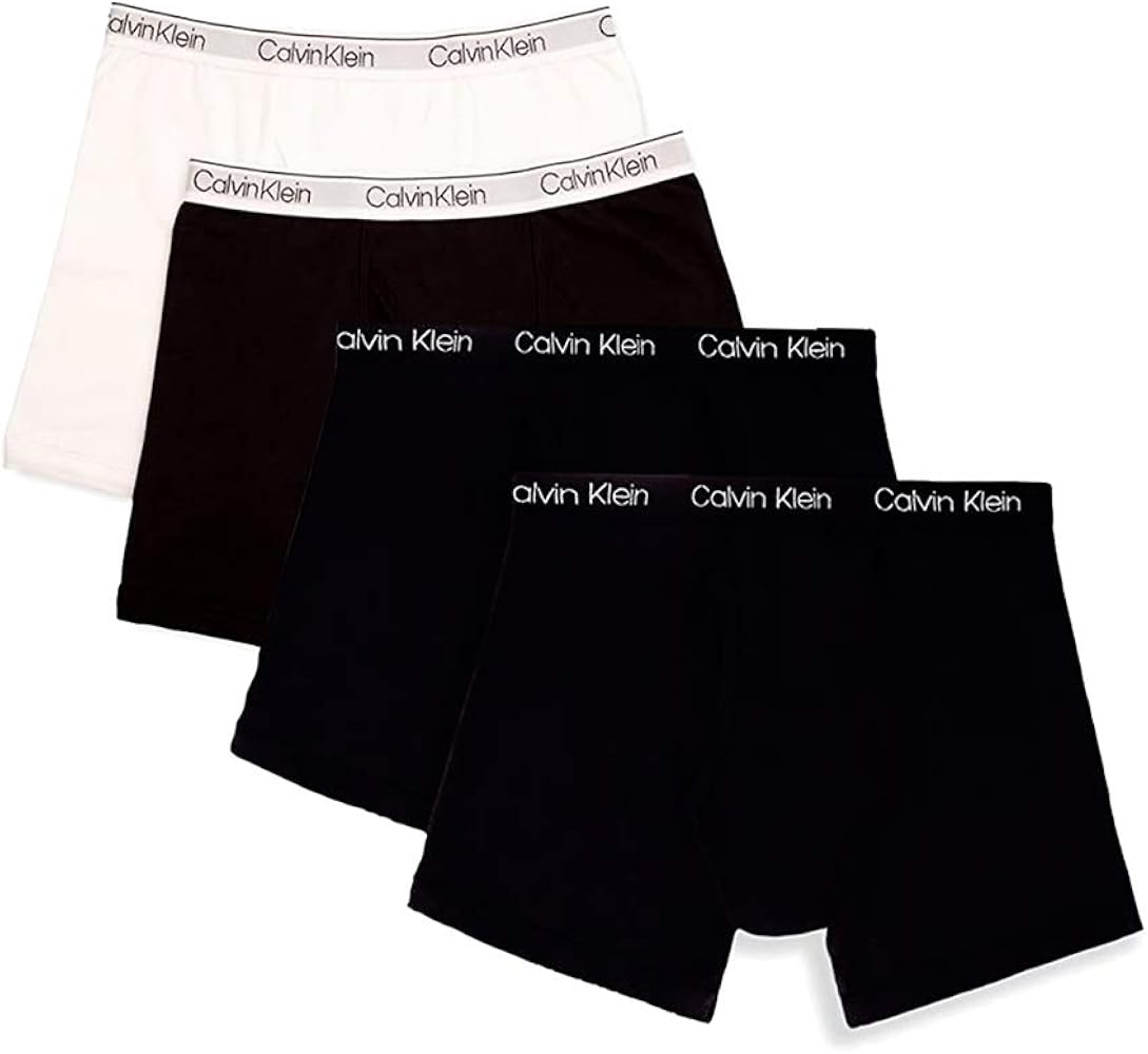 Calvin Klein Boys' Underwear Boxer Briefs 4 Pair Value Pack