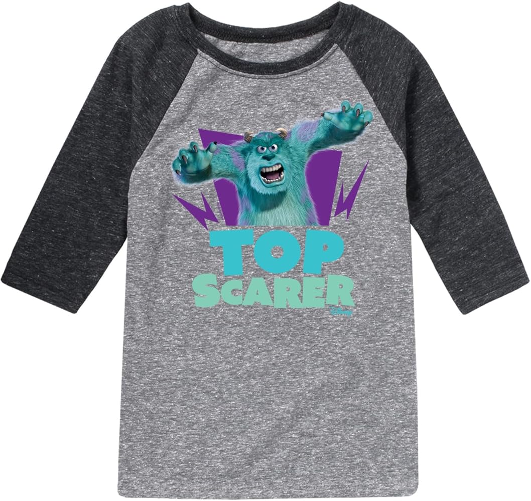 Disney - Monsters Inc. - Top Scarer - Toddler & Youth Raglan Graphic T-Shirt