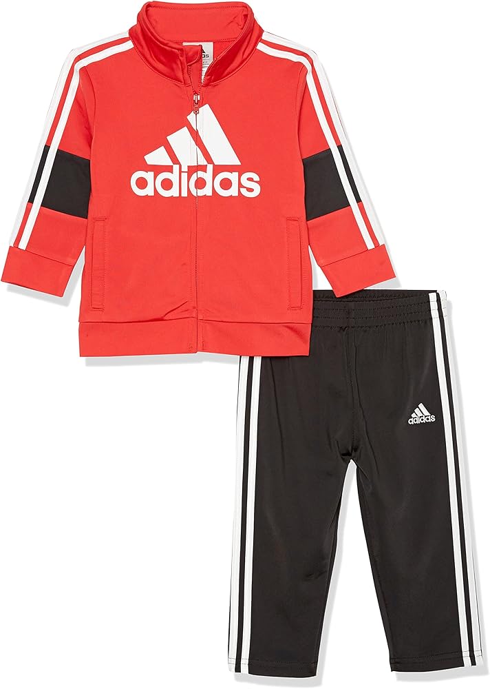 adidas boys Long Sleeve 3-stripes Tricot Track SetPants