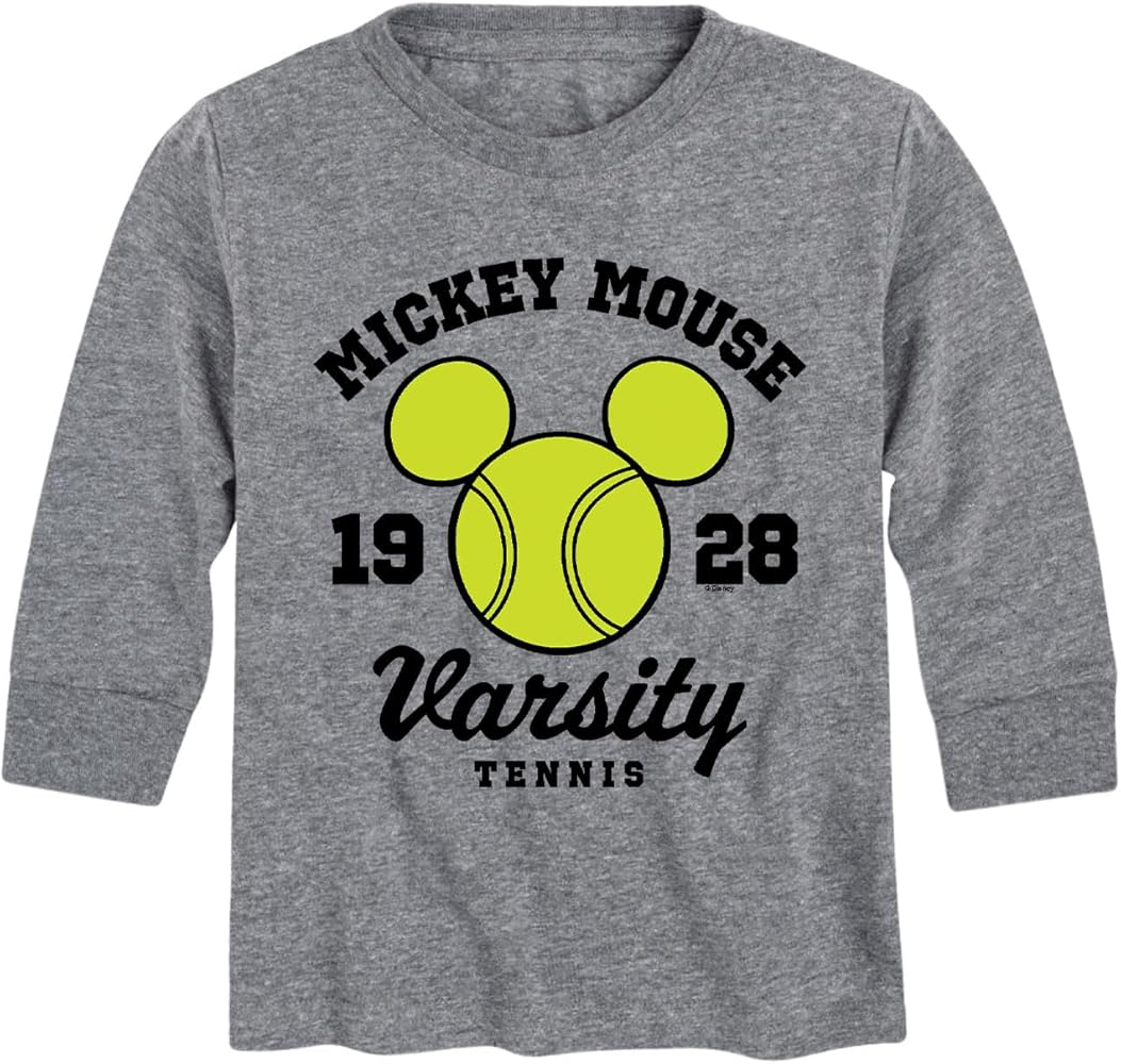 Disney Mickey & Friends - Mickey Head Varsity Tennis - Toddler and Youth Long Sleeve Graphic T-Shirt