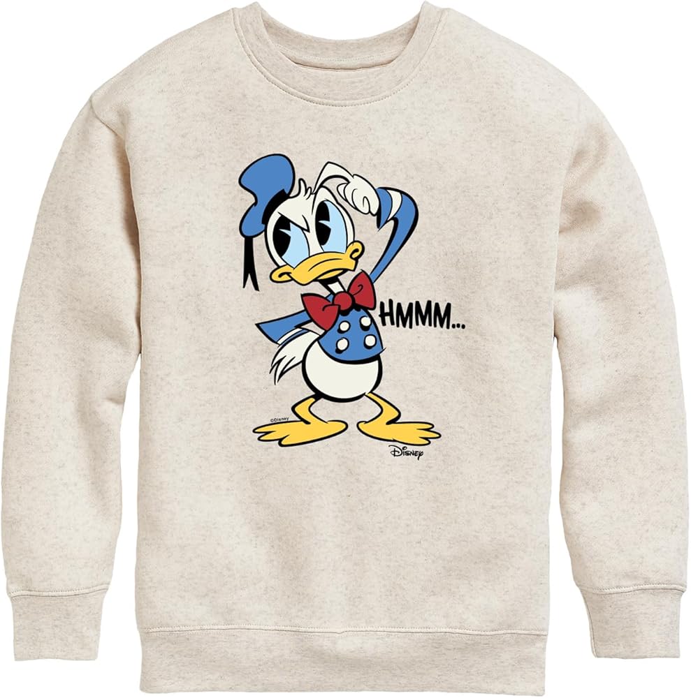 Disney Donald Duck - HMMM… - Youth Crewneck Fleece Sweatshirt