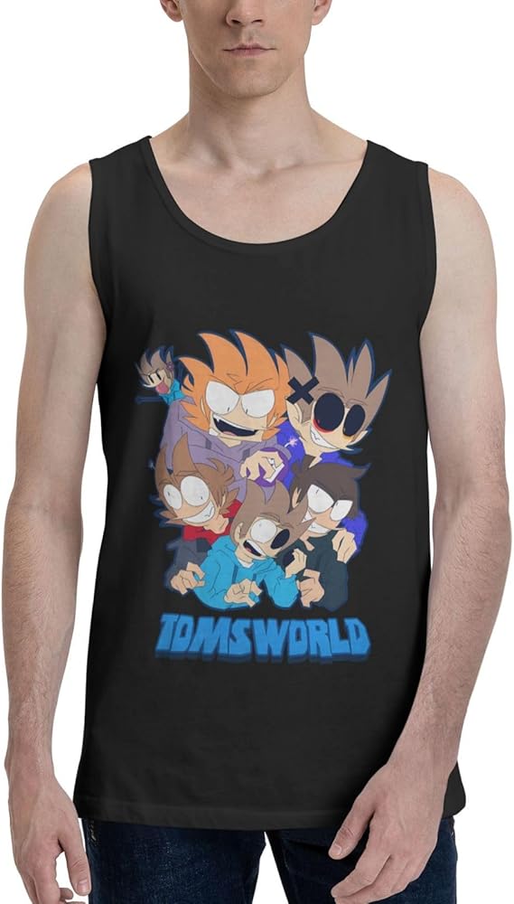 Anime Tank Top Shirt Eddsworld Mens Summer Sleeveless Clothes Fashion Vest