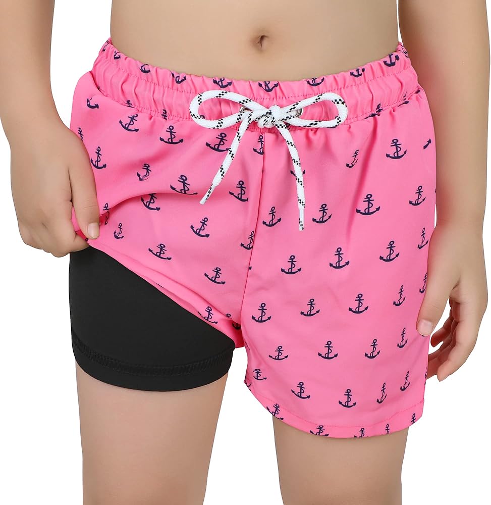 Century Star Boys Swim Trunks with Boxer Brief Liner Boys Swimwear Quick Dry Bathing Suit Toddler Swim Trunks