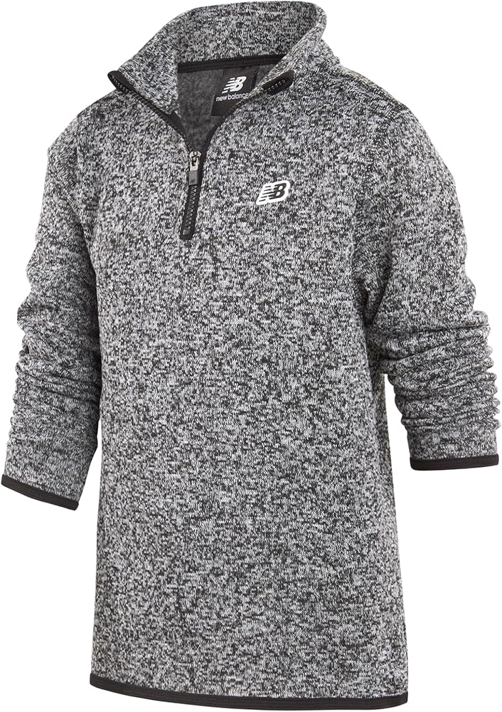 New Balance Boys' Sweatshirt - Performance Sweater Fleece Quarter Zip Pullover Sweatshirt - Active Sweatshirt for Boys (8-20)