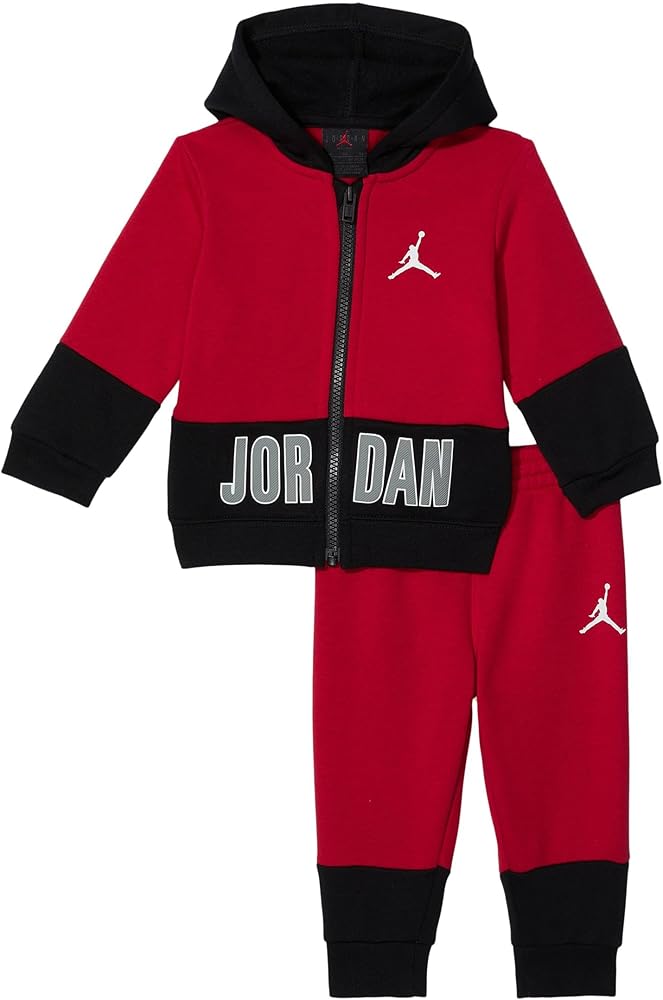 Jordan Baby Boy's Baseline Full Zip Set (Infant) Gym Red 6 mos