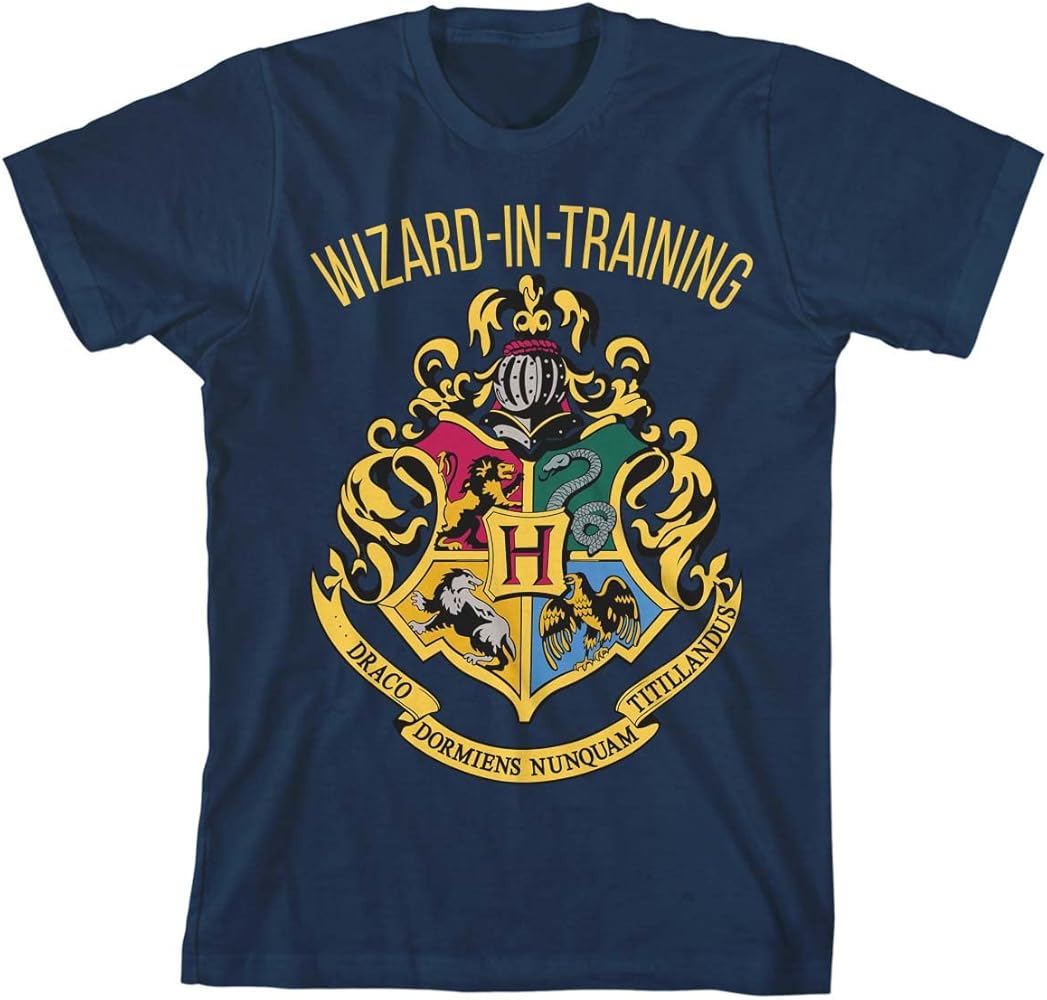 Harry Potter Hogwarts Wizard-in-Training Boy's Navy Blue T-shirt