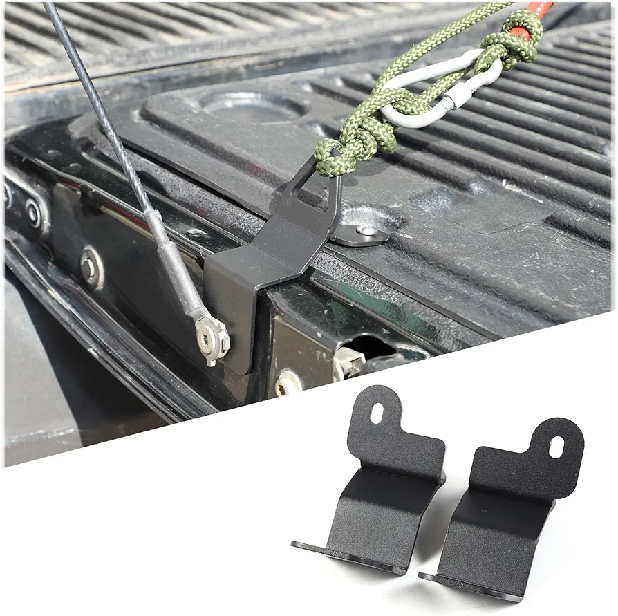 Car Tailgate Tie Down Anchors for Toyota Tundra 2014-2021, Heavy Duty Truck Bed Tie Down Anchors Ring Bed Rails Cleats Bed Rack Rail Accessories