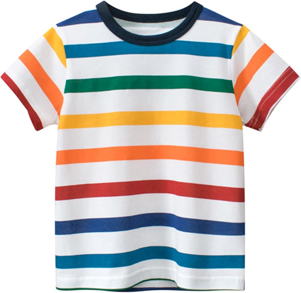 Toddler Graphic Shirt Striped Camouflage Short Sleeve Crewneck Boys T Shirts Tops Tee Girls Clothes Boys