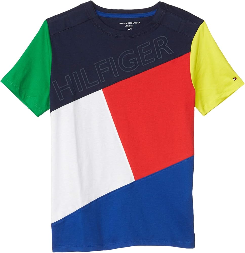 Tommy Hilfiger Boy's Adaptive Short Sleeve Logo T-shirt With Velcro Closures