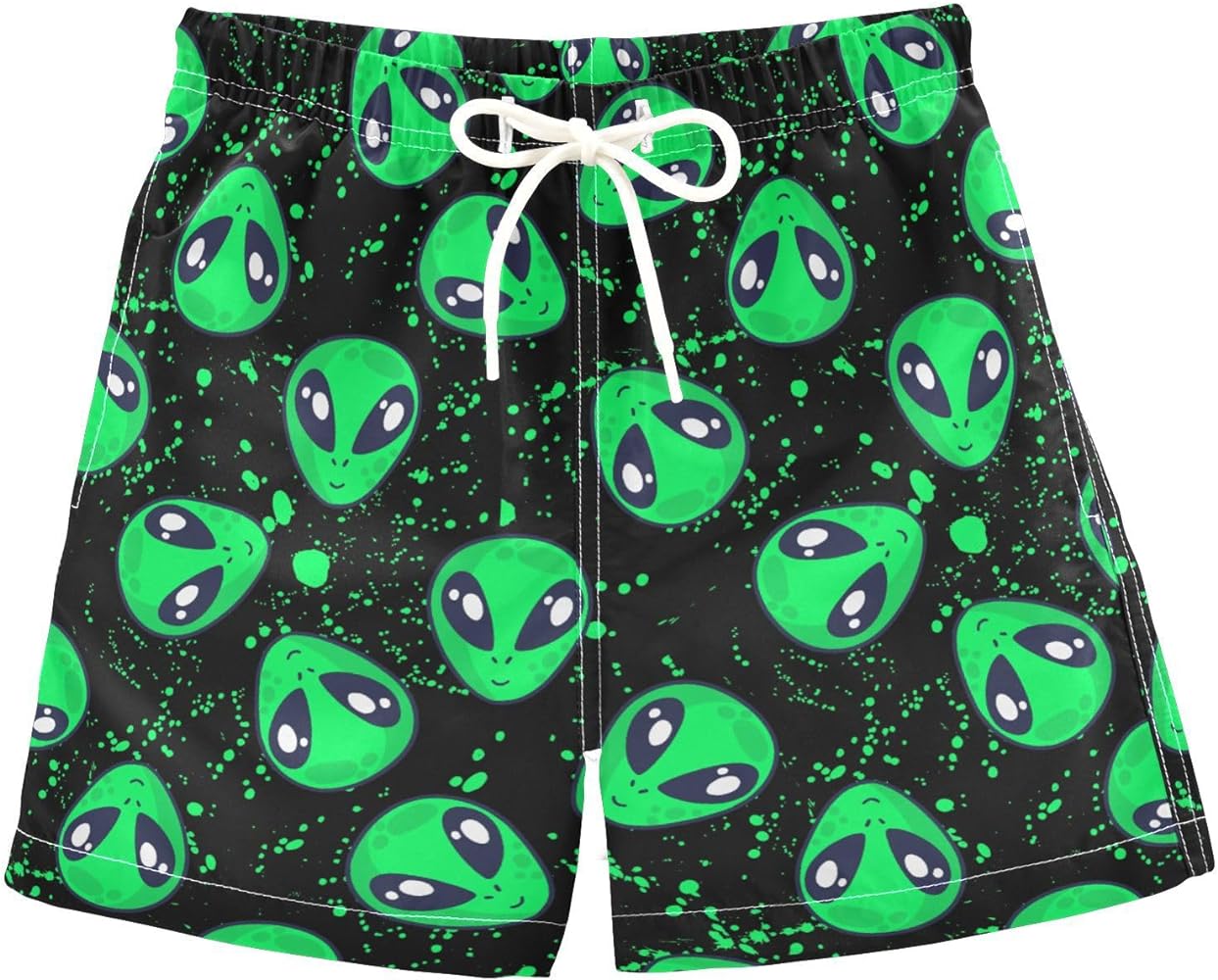 Boys Swim Trunks Beach Board Shorts Quick Dry Little Boys Swimsuit Bathing Suits with Mesh Lining