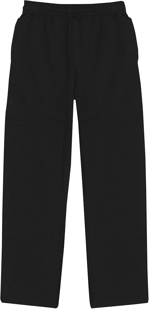 Hanes Boys Ecosmart Open Leg Sweatpants, Midweight Fleece Pants With Pockets