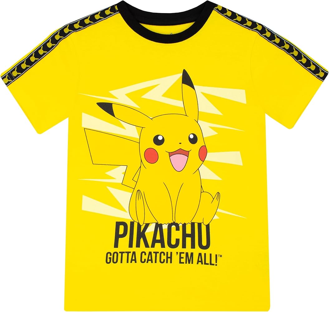 Pokemon Boys Shirt | Boys Pikachu Shirt | Short Sleeve Boys’ T-Shirts | Sizes 6-14