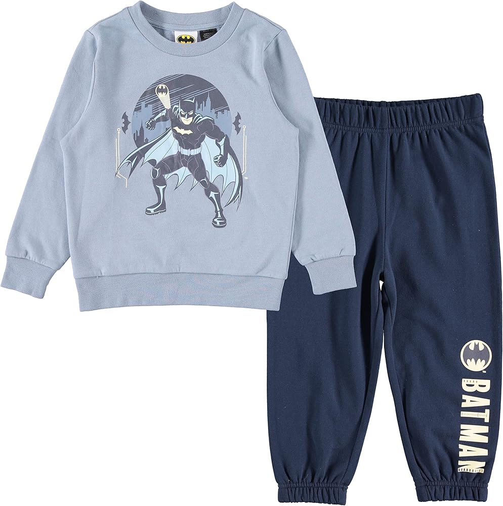 BATMAN Fleece Sweatshirt and Jogger Pants Set For Toddler boys - Sizes 2T-5T