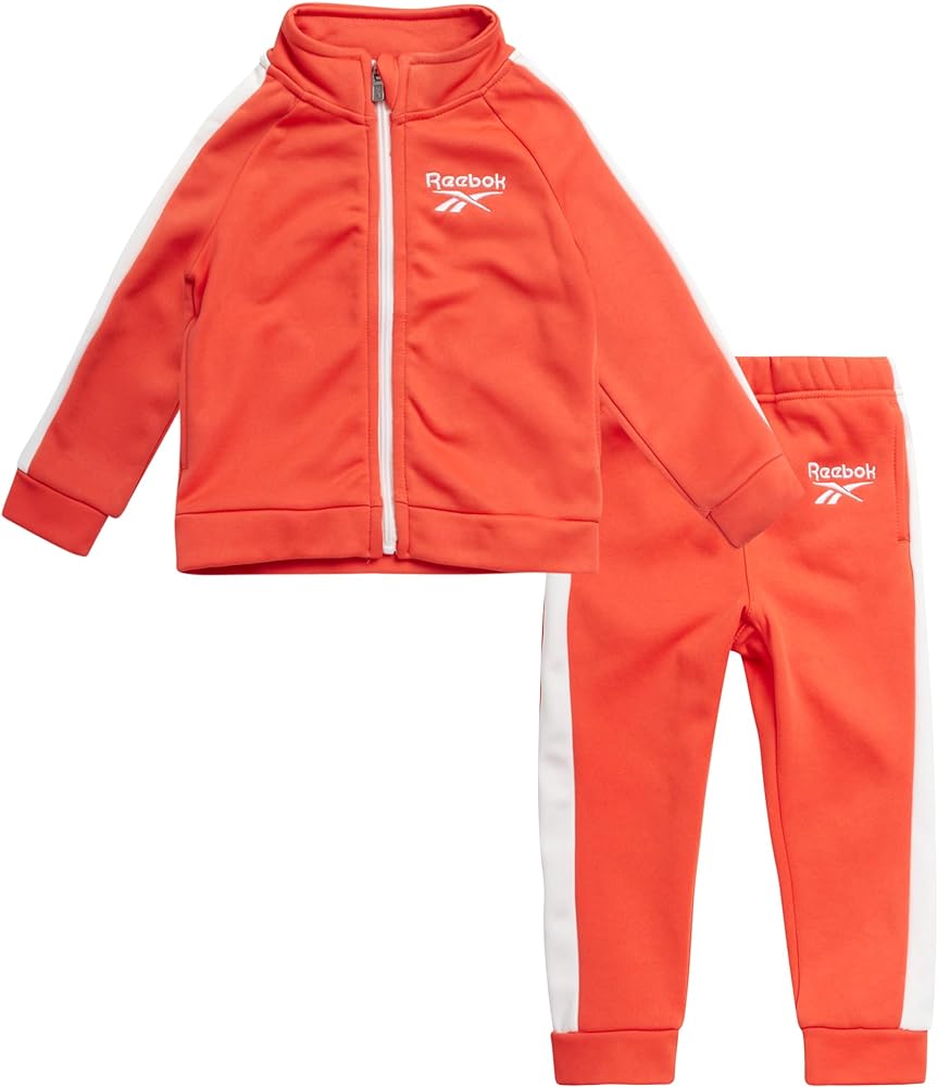 Reebok Boys' Tracksuit - 2 Piece Active Tricot Zip Sweatshirt and Jogger Pants (Size: 4-12)