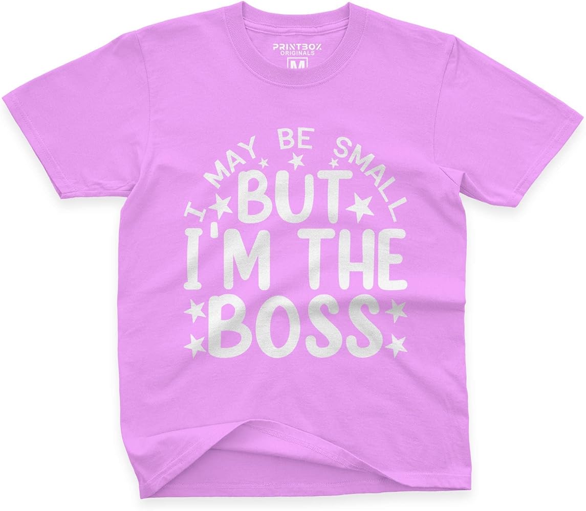 May Be Small But I Am The Boss Funny Kids Tshirt, Boys T Shirt, Girls Top, Novelty Birthday Gift Childrens Tshirts