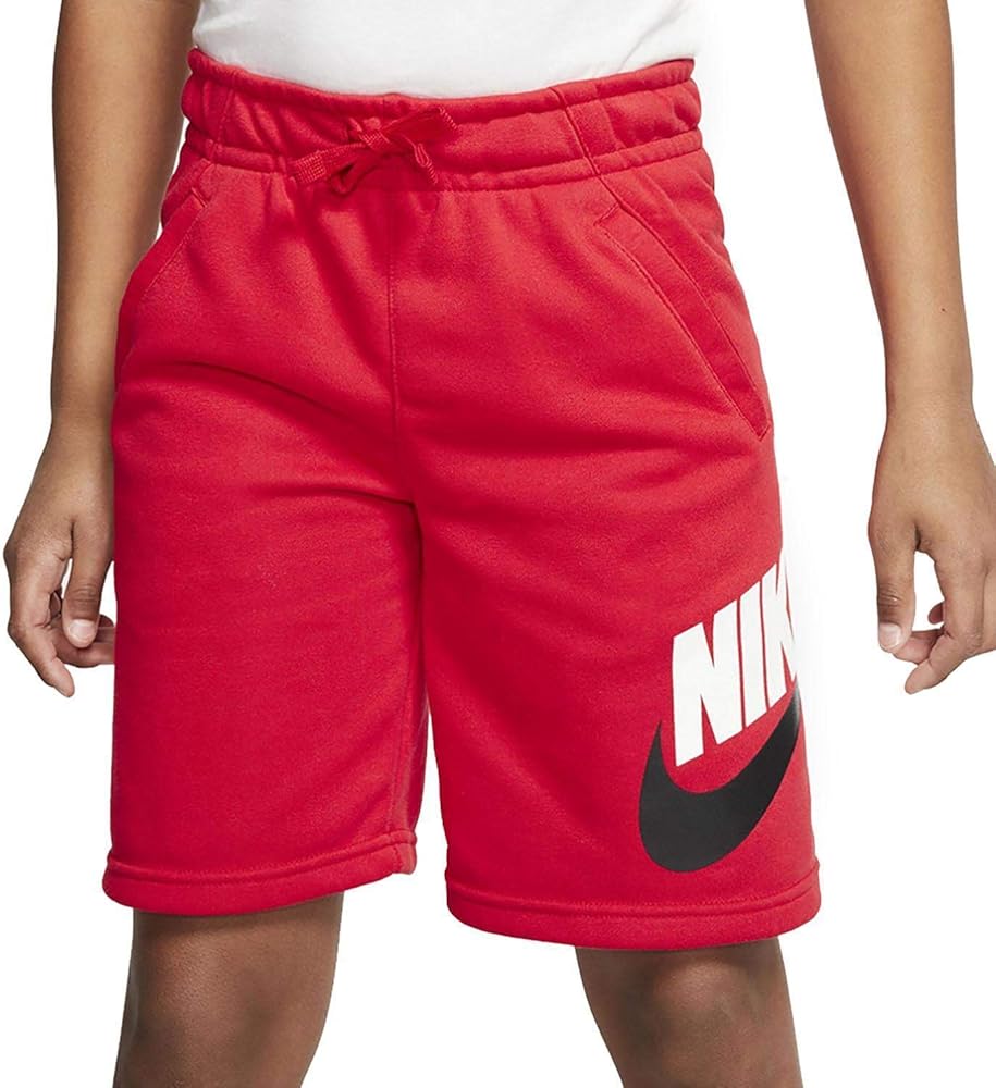 Nike Boy's Sportswear Club + HBR Fleece Shorts (Big Kids) University Red/University Red XS (6X Little Kid)