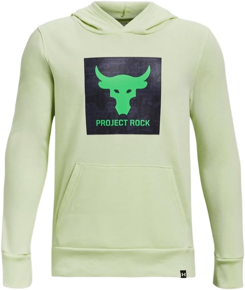 Under Armour UA Boys' Project Rock Rival Fleece Theme Hoodie