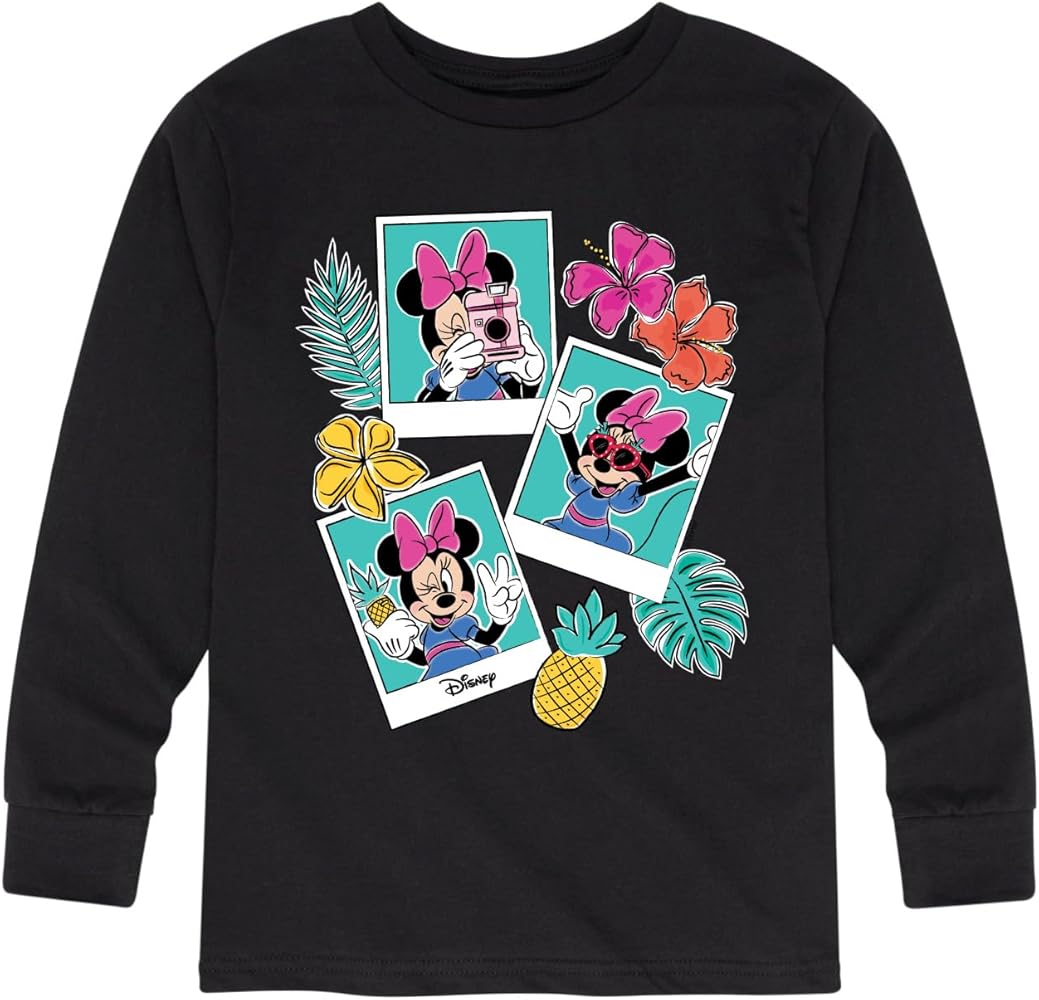 Disney Mickey & Friends - Minnie Assorrted Pics - Toddler and Youth Long Sleeve Graphic T-Shirt