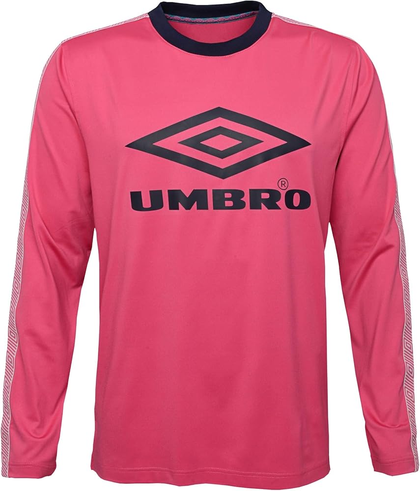 Umbro Boy's Youth (8-18) Retro Long Sleeve Shirt, Magenta/Navy Medium 10-12