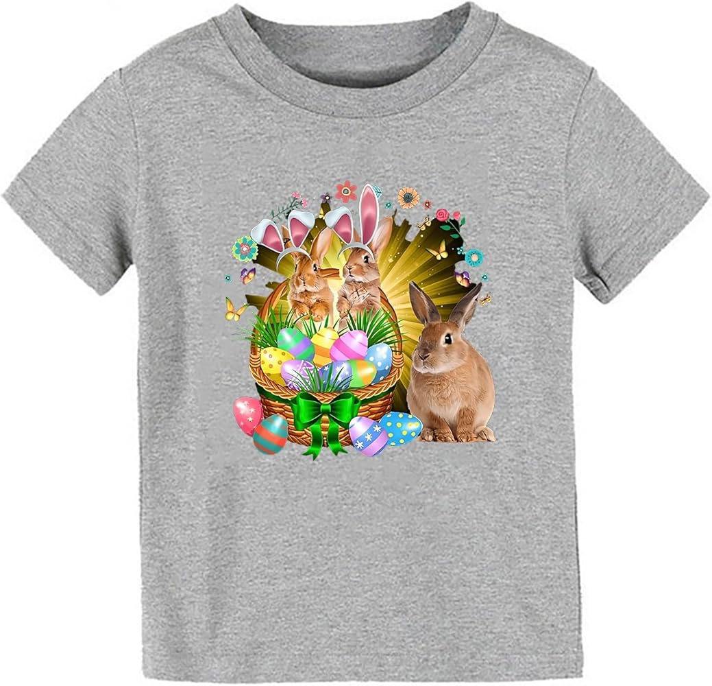 Easter Day Shirts for Toddler Girl Toddler Kids Baby Girl's Rabbit Easter Tee Outfits Baby Bunny