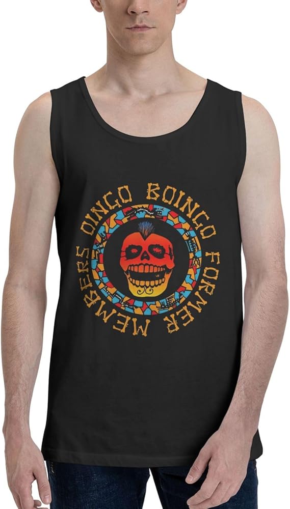 Oingo Boingo Band Tank Top T Shirt Man's Summer Sleeveles T-Shirts Fashion Exercise Vest Black