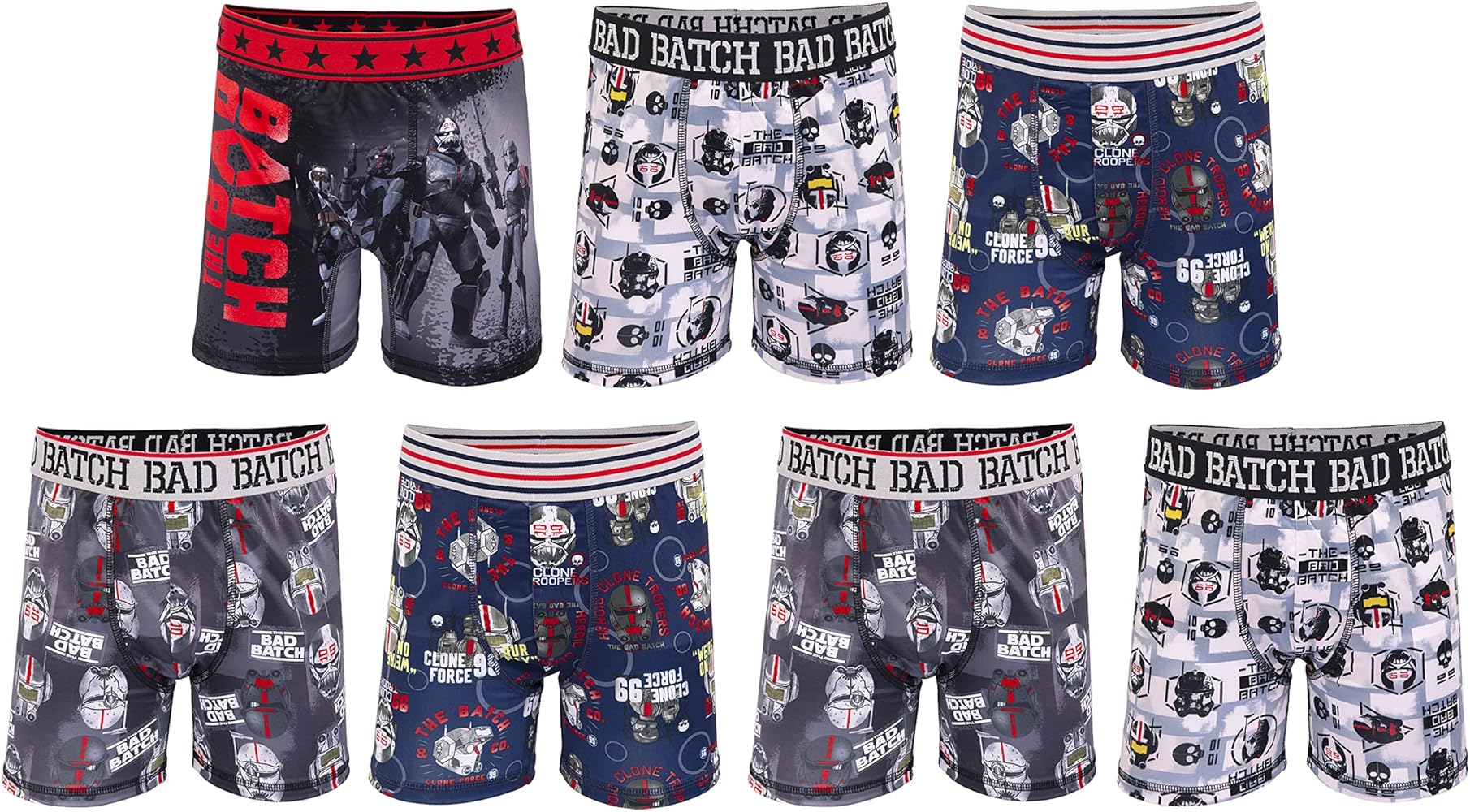 STAR WARS Boys' Boxer Brief Multipacks with Darth Vader and More in Sizes 4, 6, 8, and 10