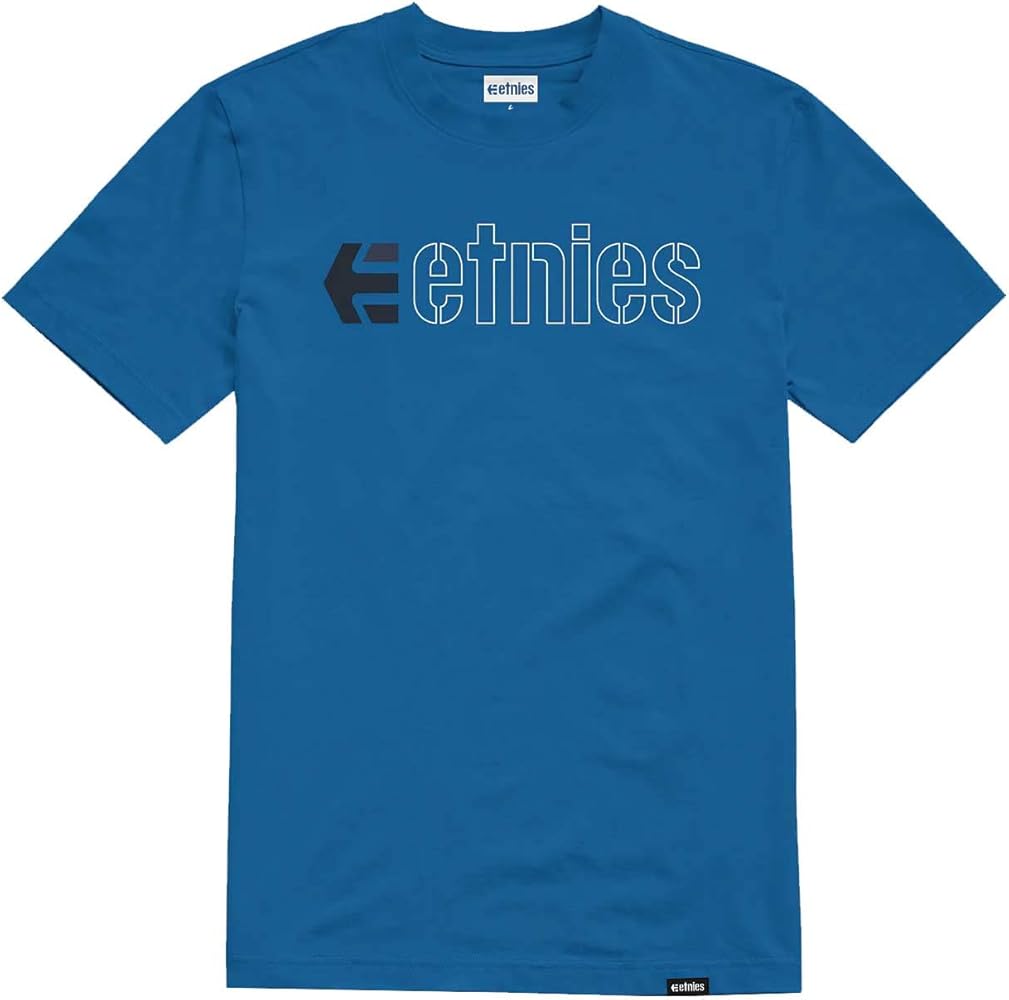 Etnies Kid's Ecorp T-Shirt - Blue/White/Navy - XL