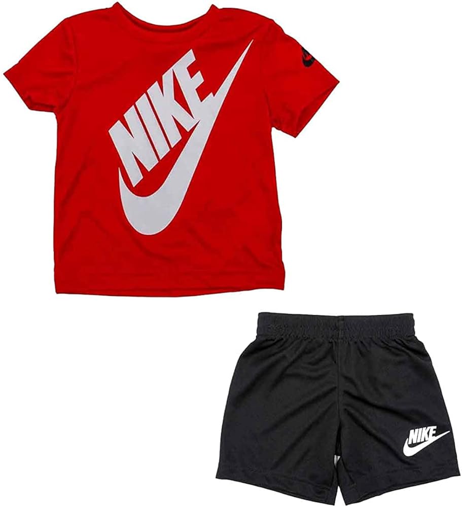 Nike Boys Futura T-Shirt/Shorts 2 Piece Set University Red/Black 86F024-R1N (5)