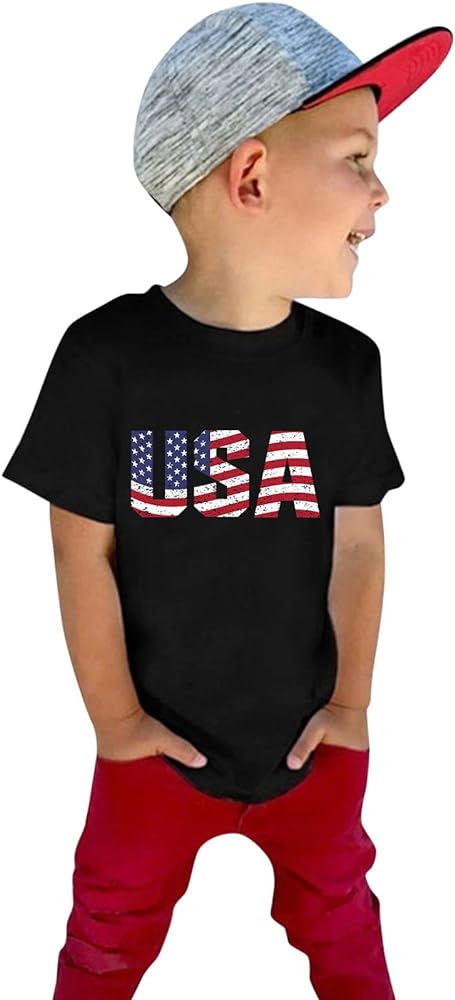 Independence Day Baby Boys American Flag Tshirt Boys 4th of July Patriotic Shirt Stars Stripe Tee Tops Memorial Day Clothes