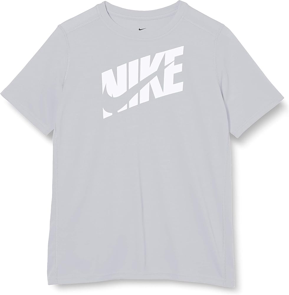 Nike Kids Boy's HBR+ Perforated Short Sleeve Top (Big Kids) Light Smoke Grey/White MD (10-12 Big Kids)