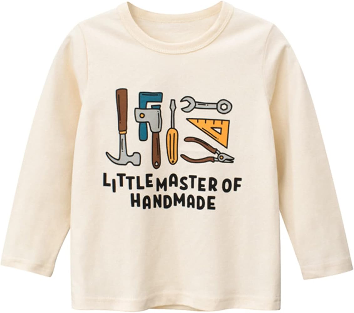 Boys Brand Shirts Boys Girls Letter Print Long Sleeve Crewneck T Shirt Tops Tee Clothes for Children 6 Year Boy Clothes