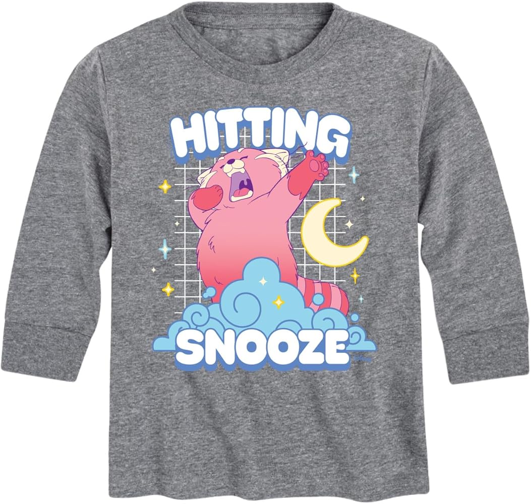 Disney Turning Red - Hitting Snooze - Youth Long Sleeve Graphic T-Shirt