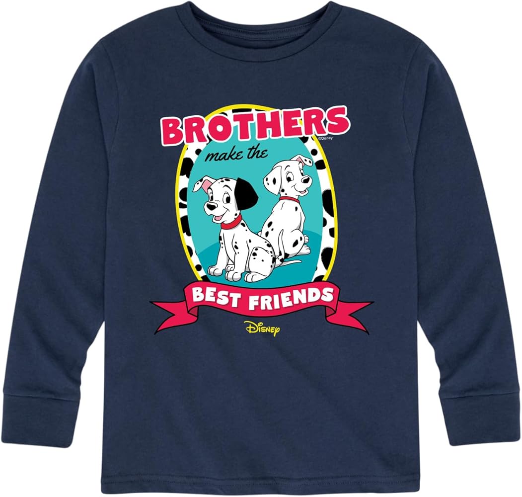 Disney 101 Dalmatians Animated - Brothers Make The Best Friends - Toddler and Youth Long Sleeve Graphic T-Shirt