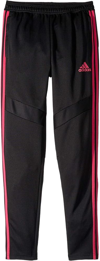 adidas Unisex child Tiro Training Pants, Black/Real Magenta, Small