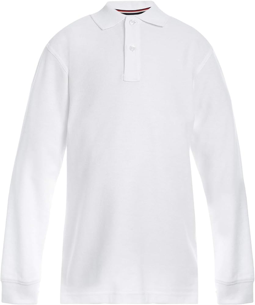 Tommy Hilfiger Kids' Long Sleeve Pique Co-ed Polo Collar Shirt