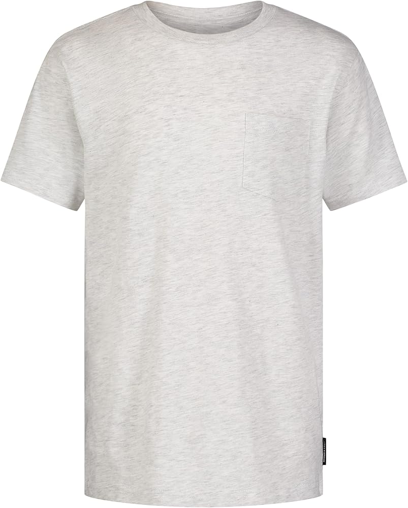 Lucky Brand Boys' Short Sleeve Slub Pocket Crew Neck T-shirt, Soft, Comfortable, Relaxed Fit