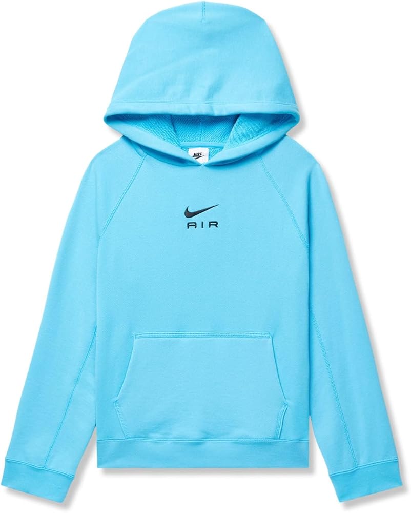 Nike NSW Air Pullover Hoodie (Little Kids/Big Kids) Baltic Blue XL (18-20 Big Kid)