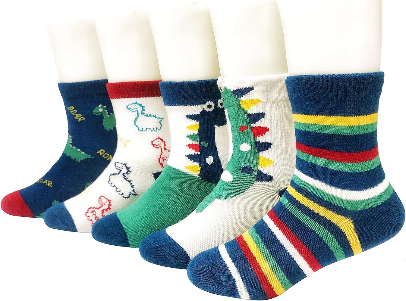 Fashion Kids Boys Colorful Novelty Fashion Cotton Crew Socks 5 Pairs